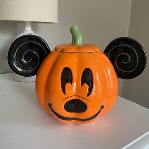 Disney Mickey Mouse Pumpkin Canister/Cookie Jar